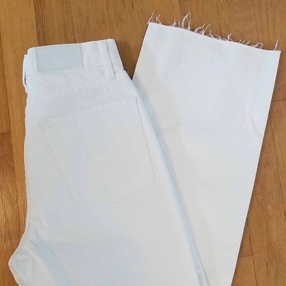 Pistola white cropped jeans